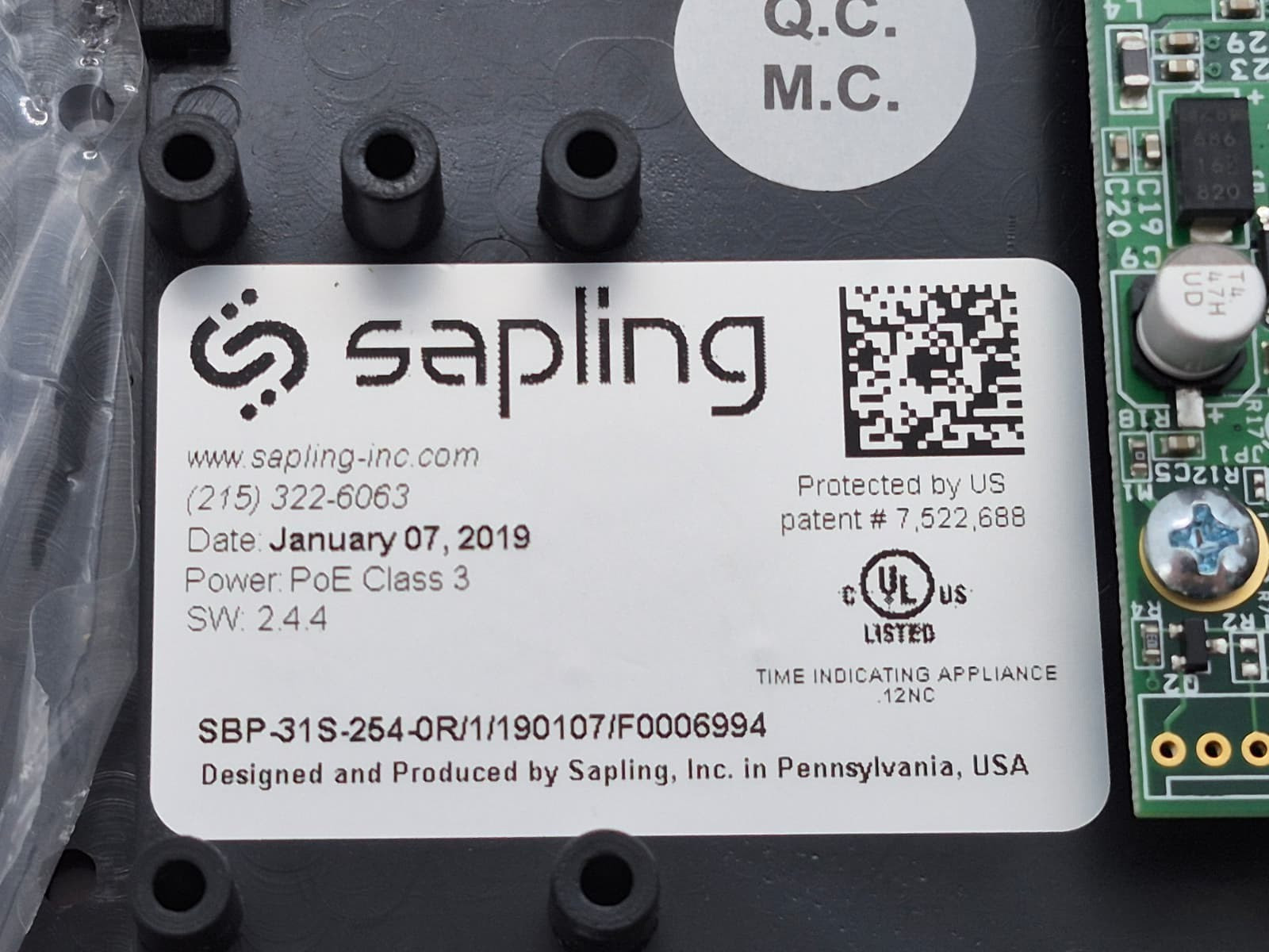 Open Box Sapling SBP-31S-254-0R Digital IP Clock – Hong Kong Time
