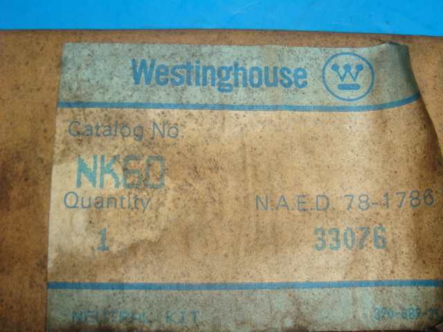 New Westinghouse NK60 Groundable Neutral Kit, Fusible or Non-Fusible Safety Swit