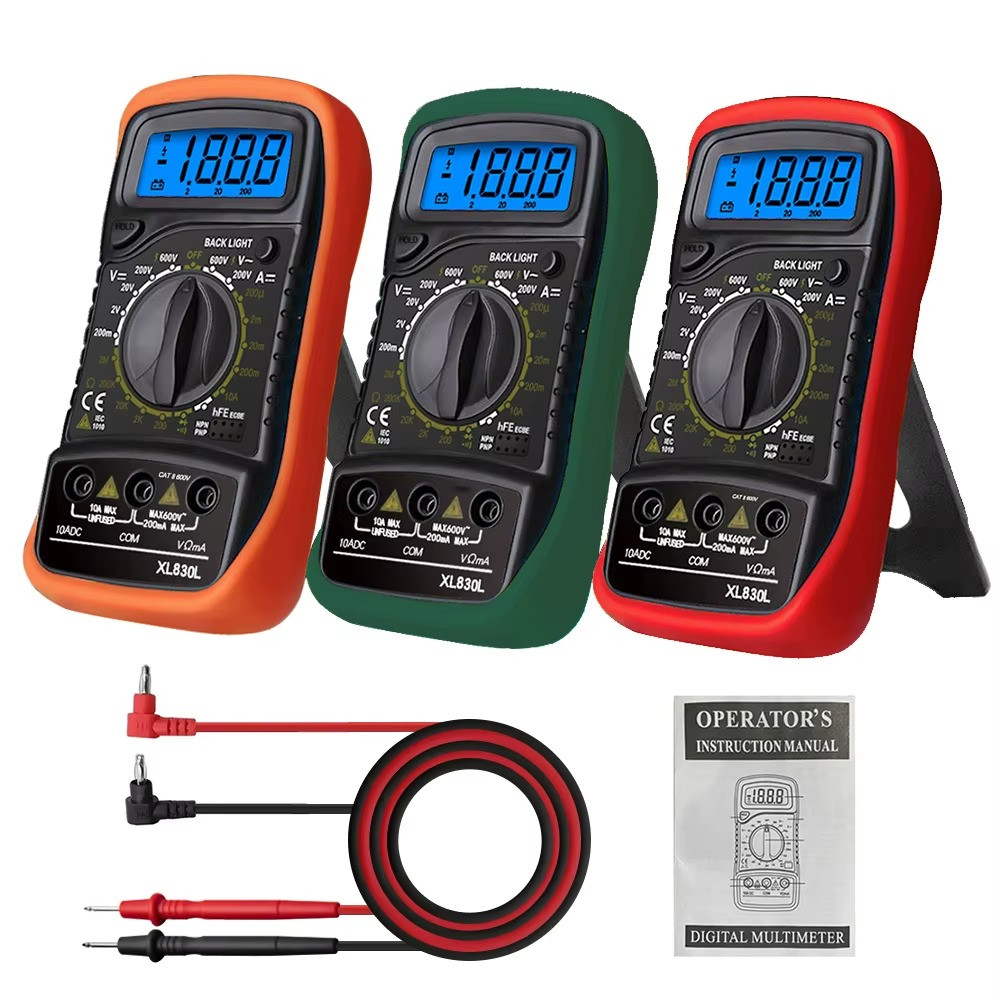Digital Multimeter AC DC Voltmeter Ammeter Ohmmeter Volt Tester Meter XL830L USA