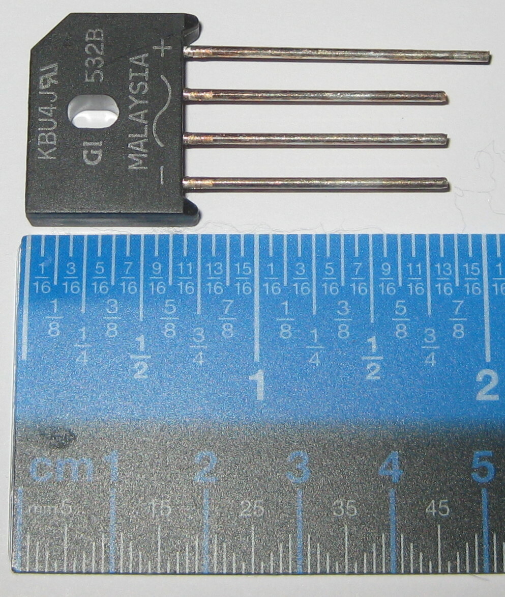 10 X 4 Amp 600 Volt Low Profile Bridge Rectifier – 600V 4A Inline Compact Diodes