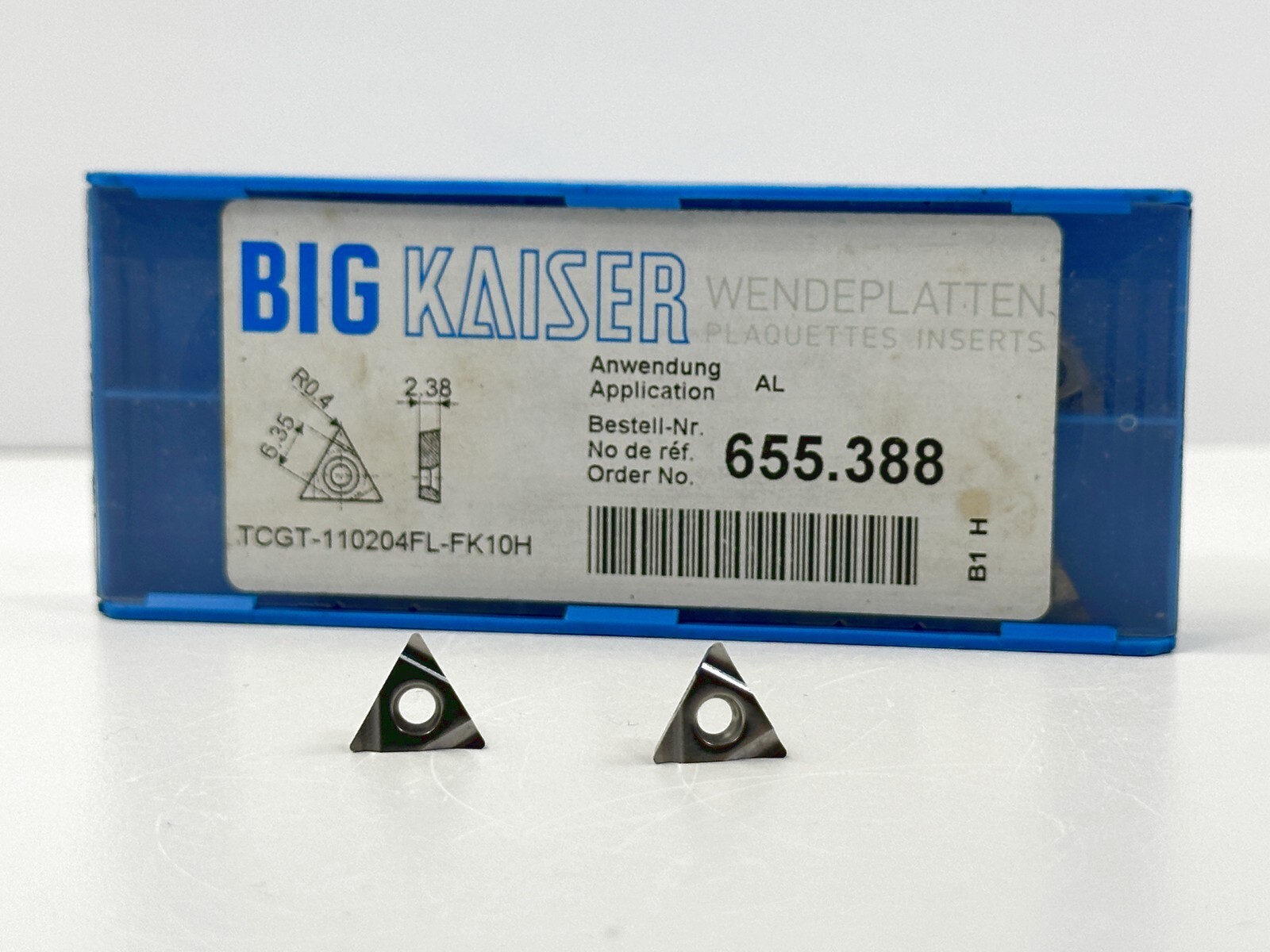 KAISER 655.388 | New Carbide Inserts TCGT-110204FL-FK10H | 10pcs