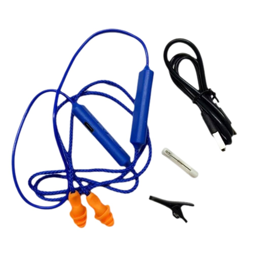 2Set Blue Ear Plugs Bluetooth Earphone For Work, Noise Suppression, Hearing USA