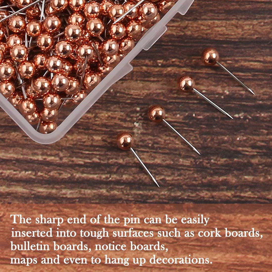 500Pcs 1/8 Inch Map Push Pins Thumb Tacks round Head Tacks Cork Boards Picture H