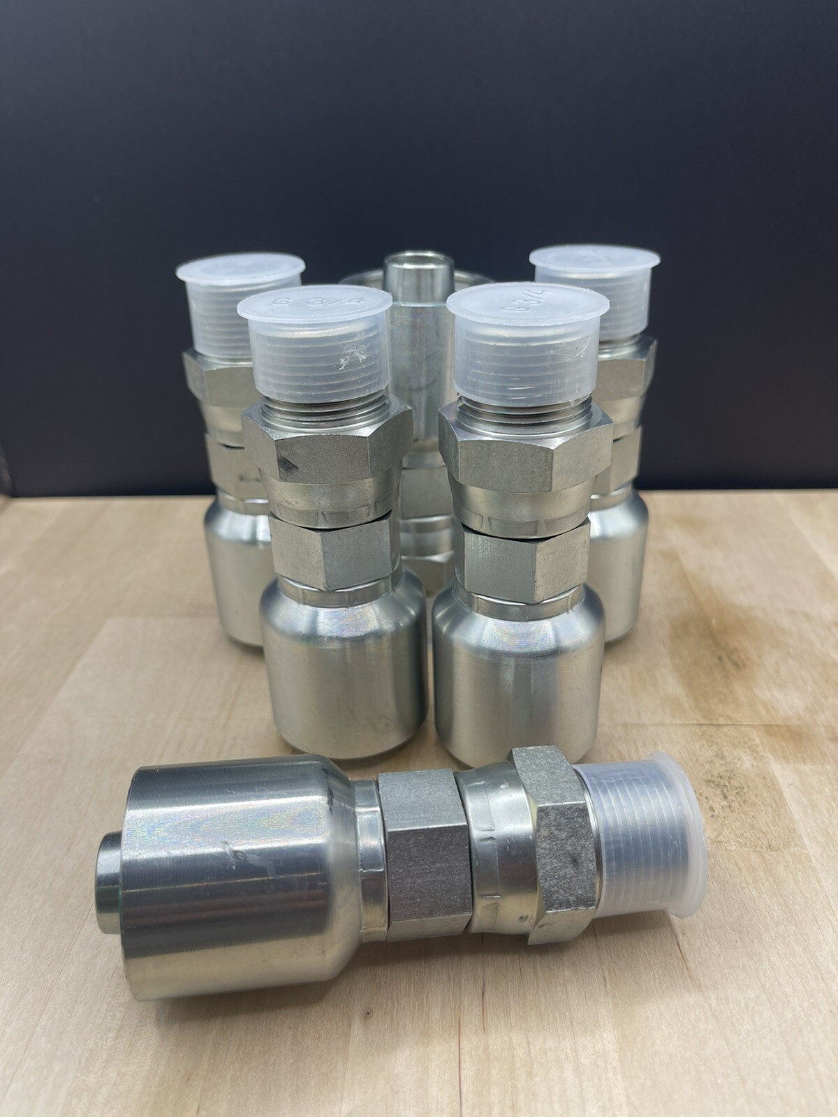 6 Pack Aftermarket Parker Series 43 11343-12-12 3/4″ NPT Male Swivel 3/4″ Hose