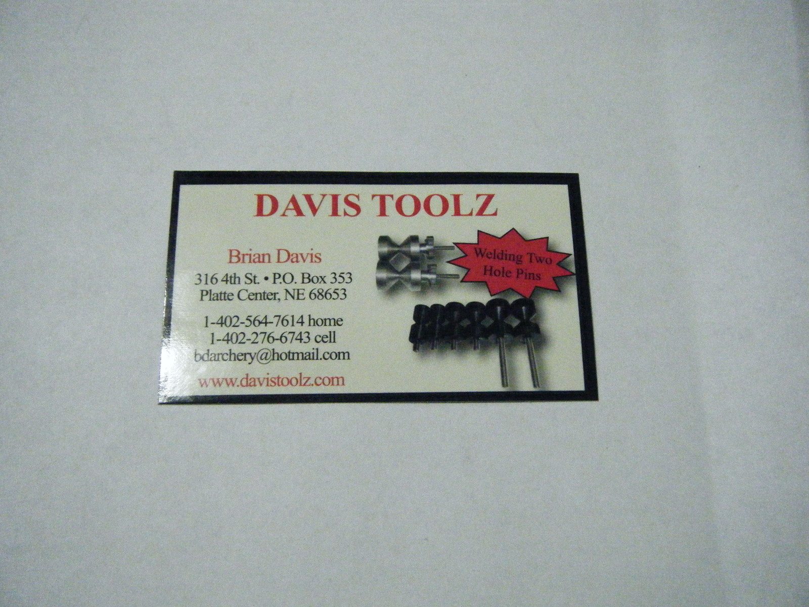 DAVIS 1 1/4″-Two hole pin-Carbon Steel- 3/8-16.