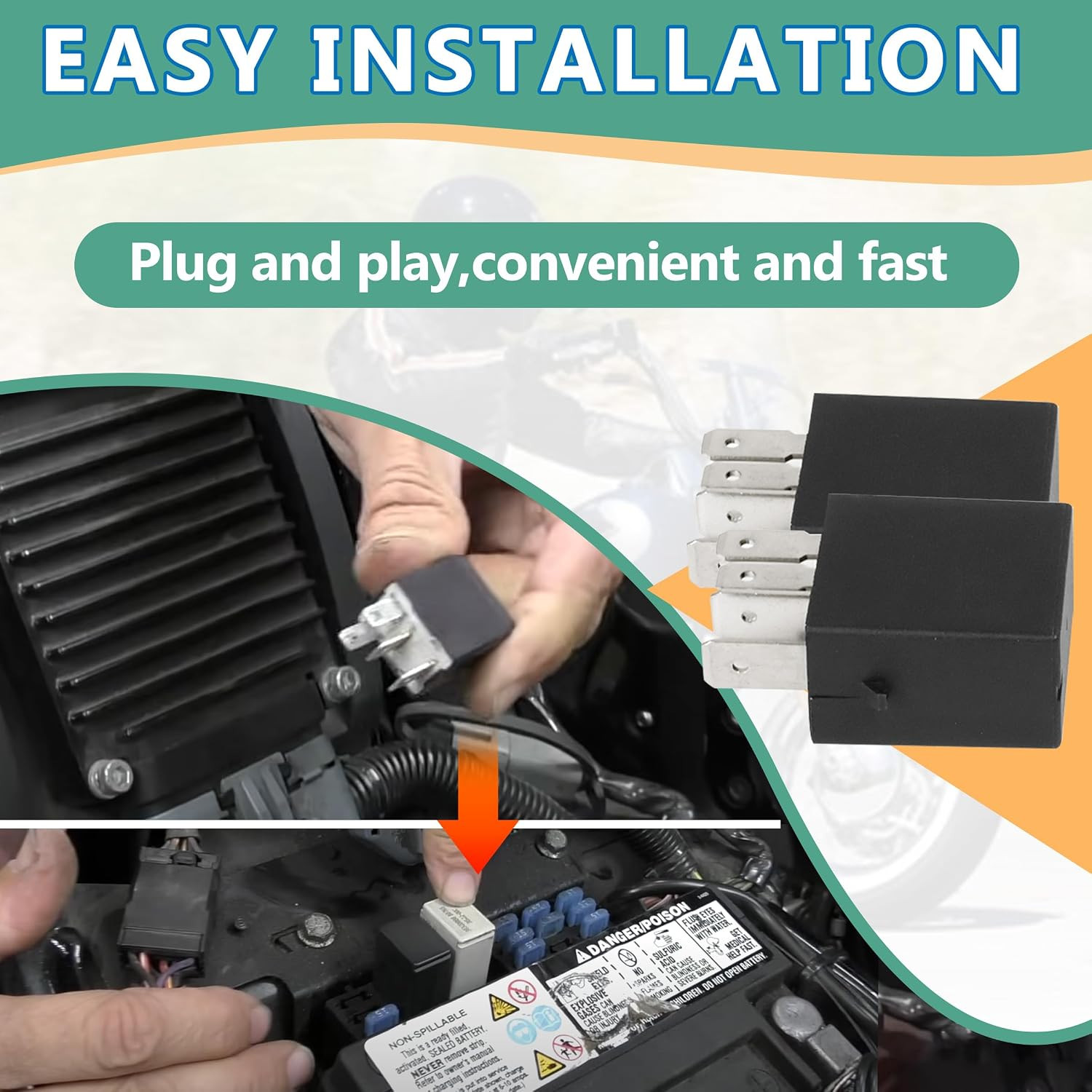31522-00A Starter Relay Compatible with Twin Cam 2000-2014 for Softail 2000-2010
