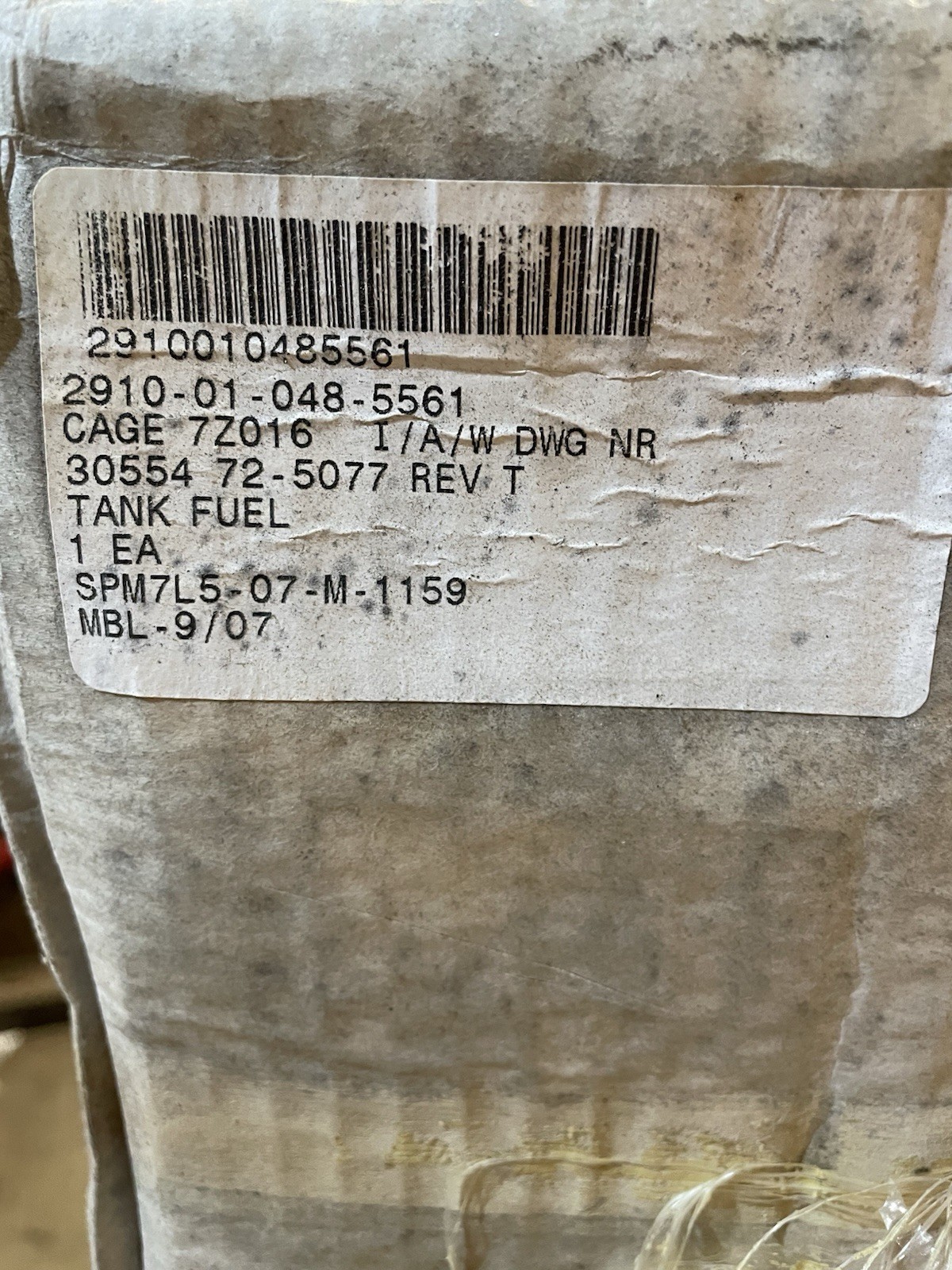 MEP002A Generator 6.75 Gallon Diesel Fuel Tank Onan 159-0990 NSN 2910010485561