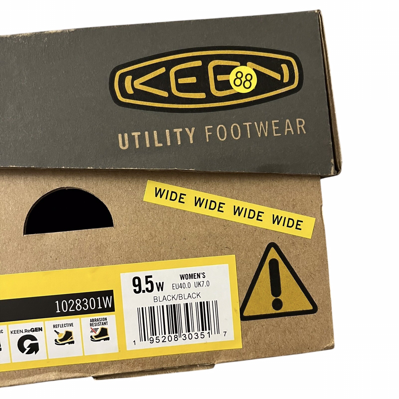 Keen Utility Footwear Womens 9.5 W Black Tempe Carbon Toe Shoes – New In Box