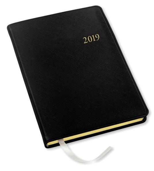 2019 / 2020 Gallery Leather Monthly / Weekly Desk Office Planner Agenda Black