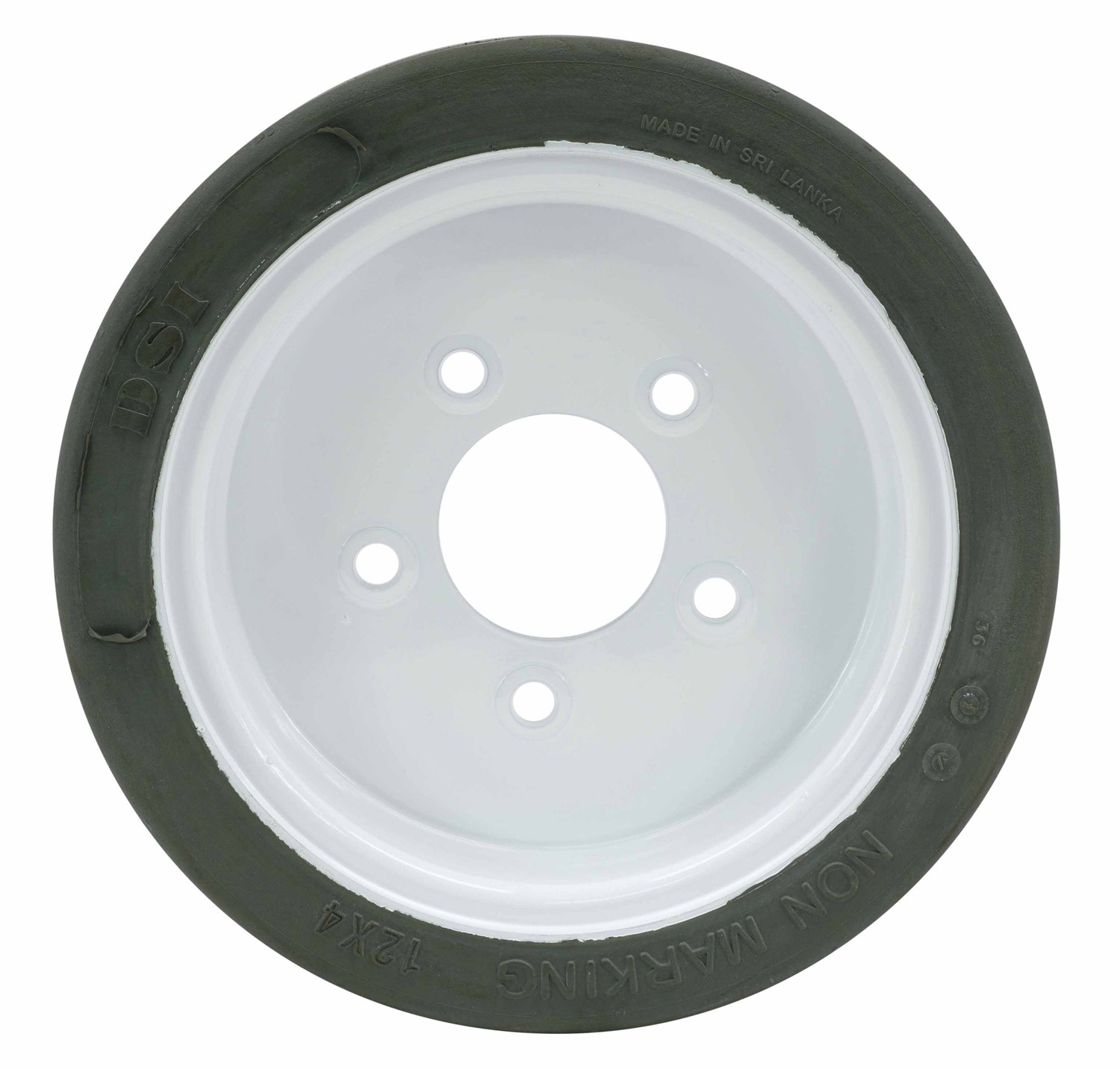 (4 Pack) SkyJack 158437 Scissor Lift Tires 12 x 4, – Plain | Non-Marking Whee…