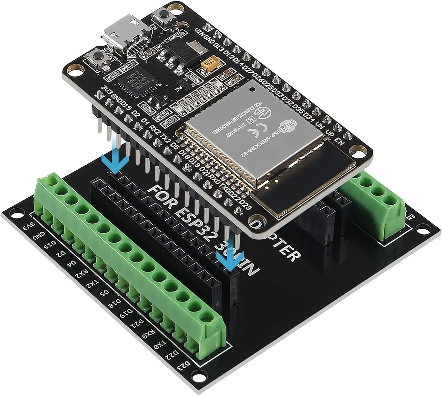 3PCS ESP32 Breakout Board GPIO 1 into 2 Compatible with 30 Pins ESP32S ESP32 Dev