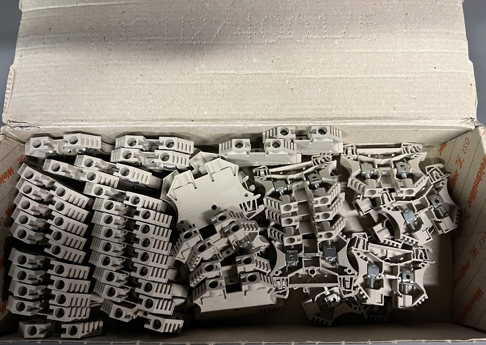 BOX OF 100 WEIDMULLER 1020200000 TERMINAL BLOCKS WDU 6 600V 50A AWG 20 to 8