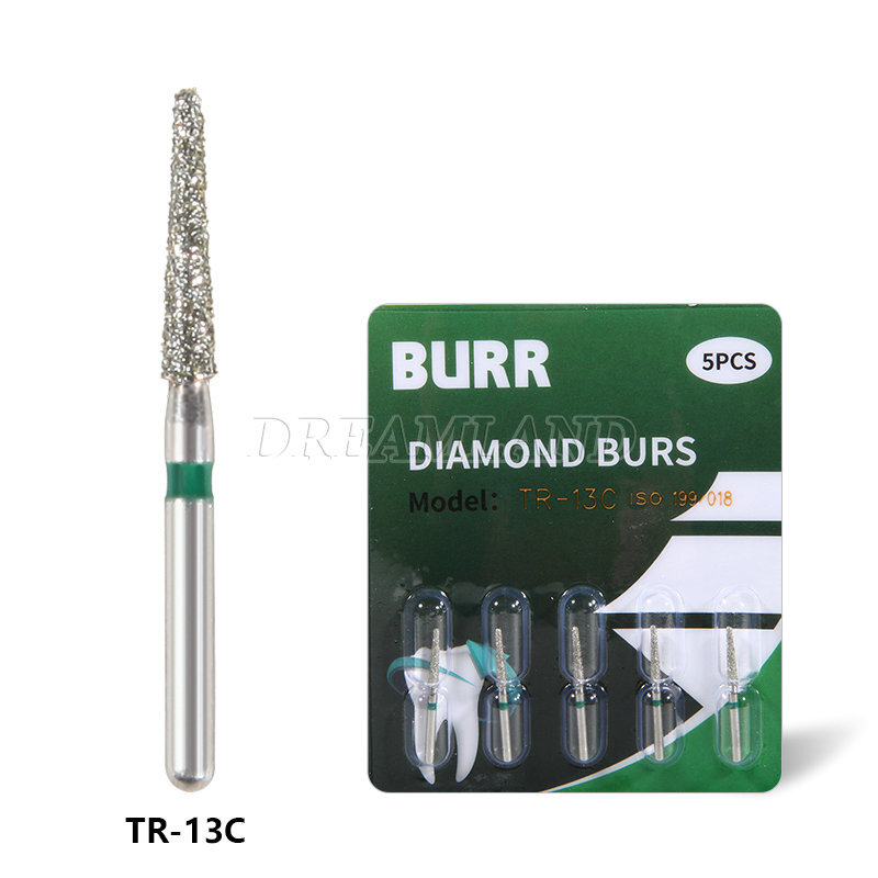 50pcs Sale Diamond Burs Coarse TR-13C Taper Round End FG 1.6mm High Speed Bur