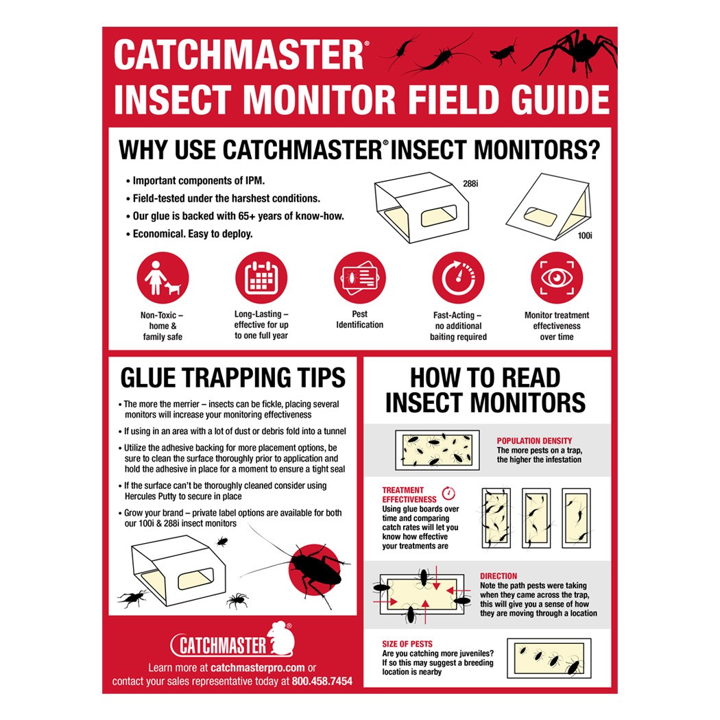 30 Catchmaster 288i Spider & Insect Small Monitor Traps (10 Sticky Glue Boards )