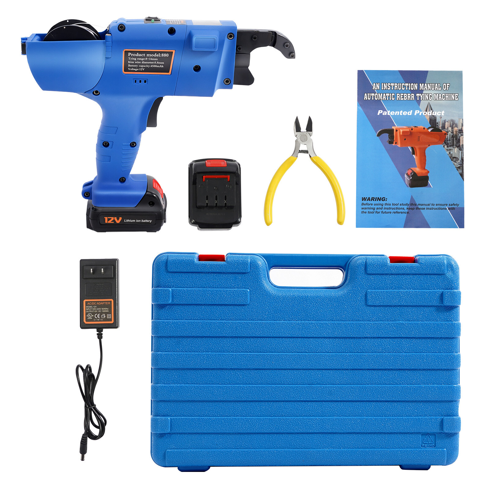8-34mm Handheld Rebar Tie Gun Tier Machine Automatic Steel Bar Tying Tool & Wire