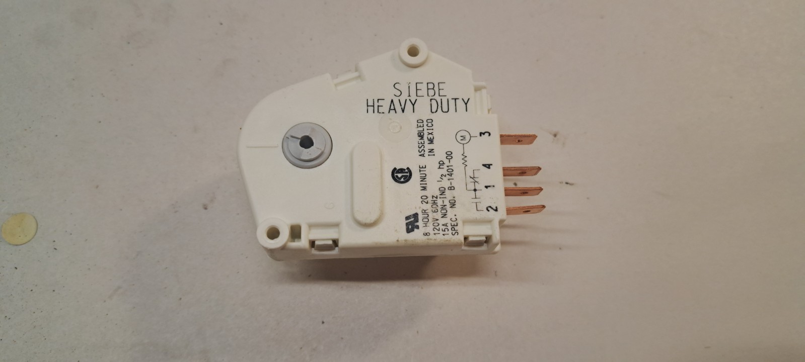 Siebe Heavy Duty Defrost Timer Spec. NO. B-1401-00