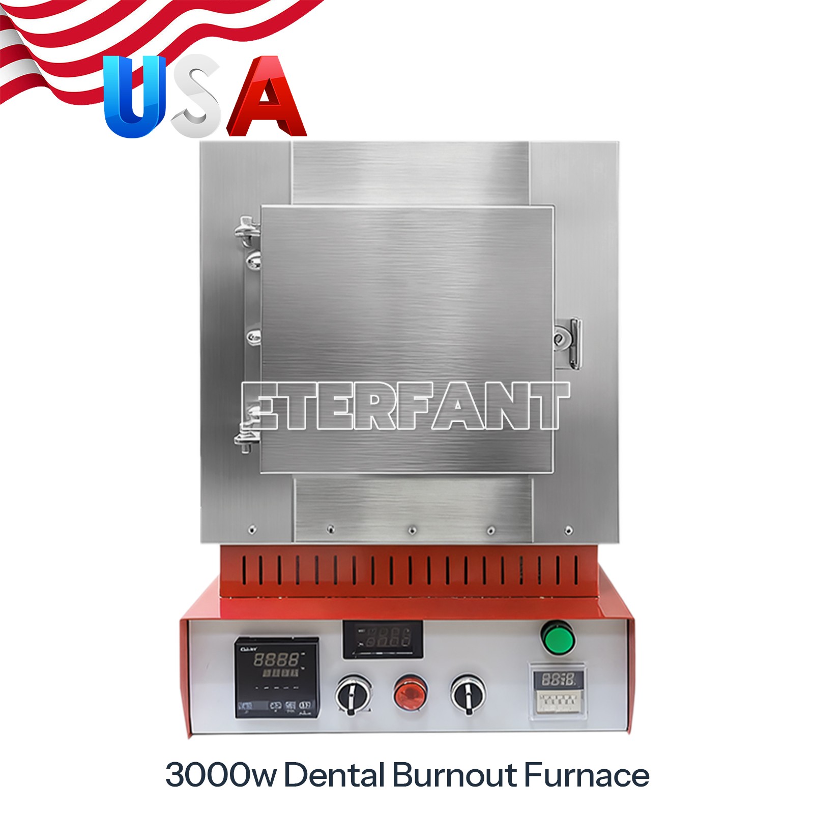 2000W/3000W Dental Lab Burnout Oven 1100℃ High Temperature Fiber Ceramic Furnace