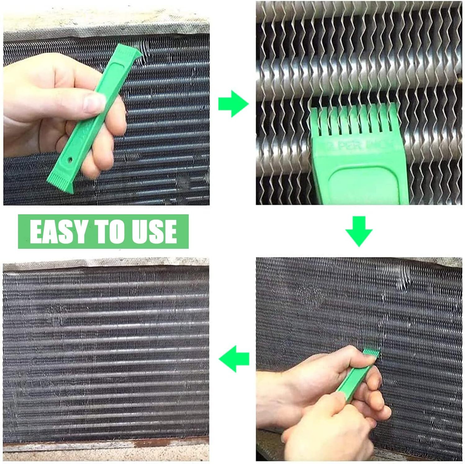 7X Air Conditioner Fin Cleaner Set Comb Condenser Straightener Repair Clean Tool