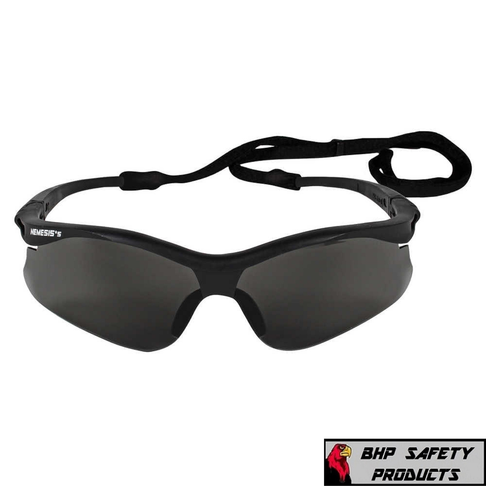 (3 PAIR) KLEENGUARD NEMESIS SMALL SAFETY GLASSES BLACK FRAME W/SMOKE LENS 38476