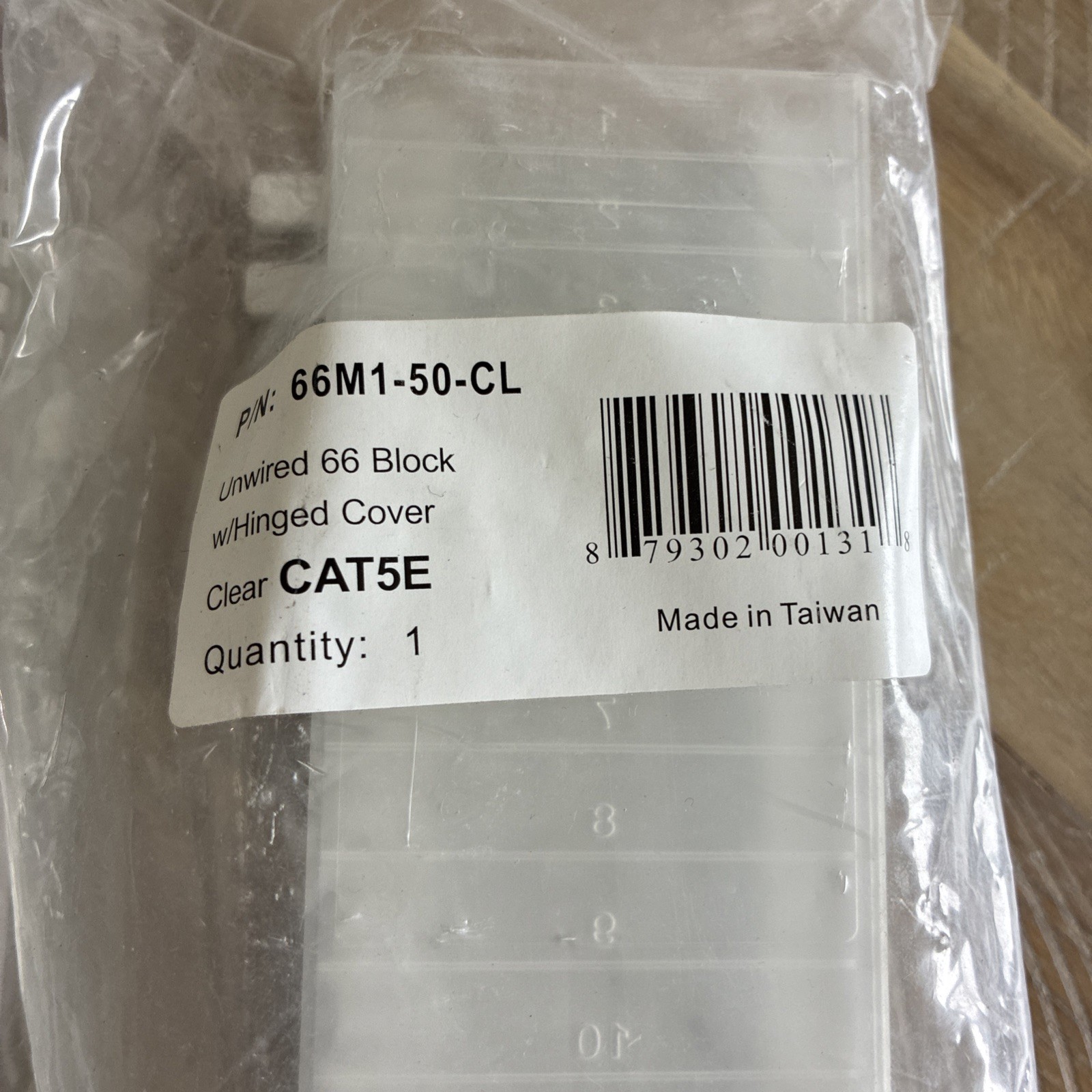 2- Dynacom 66M1-50-CL Unwired 66 Block w/ Hinged Cover Clear CAT5E