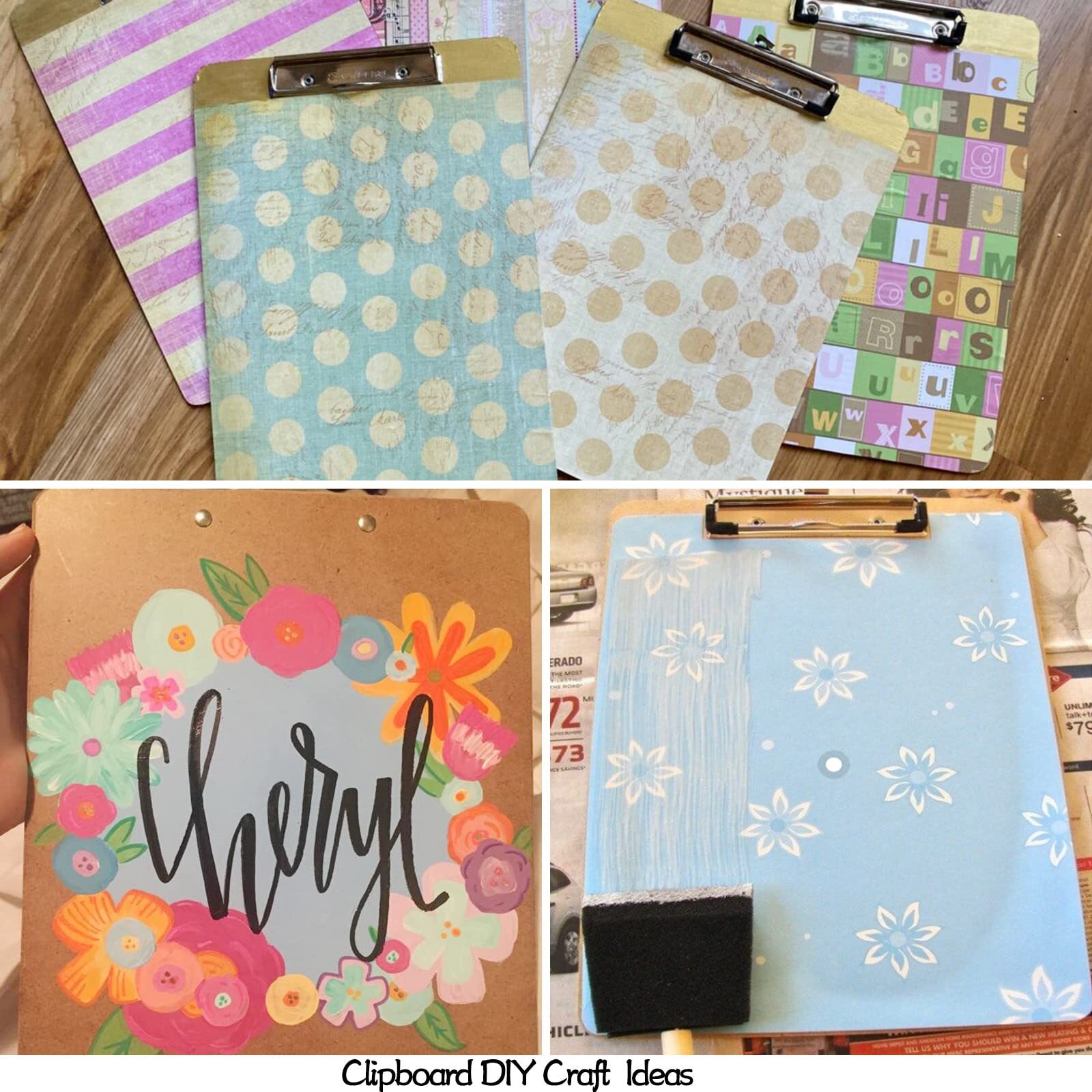 Mini Clipboards 32 Pack Memo Size 6 x 9 Inches Bulk Small Clip Boards for Cla…