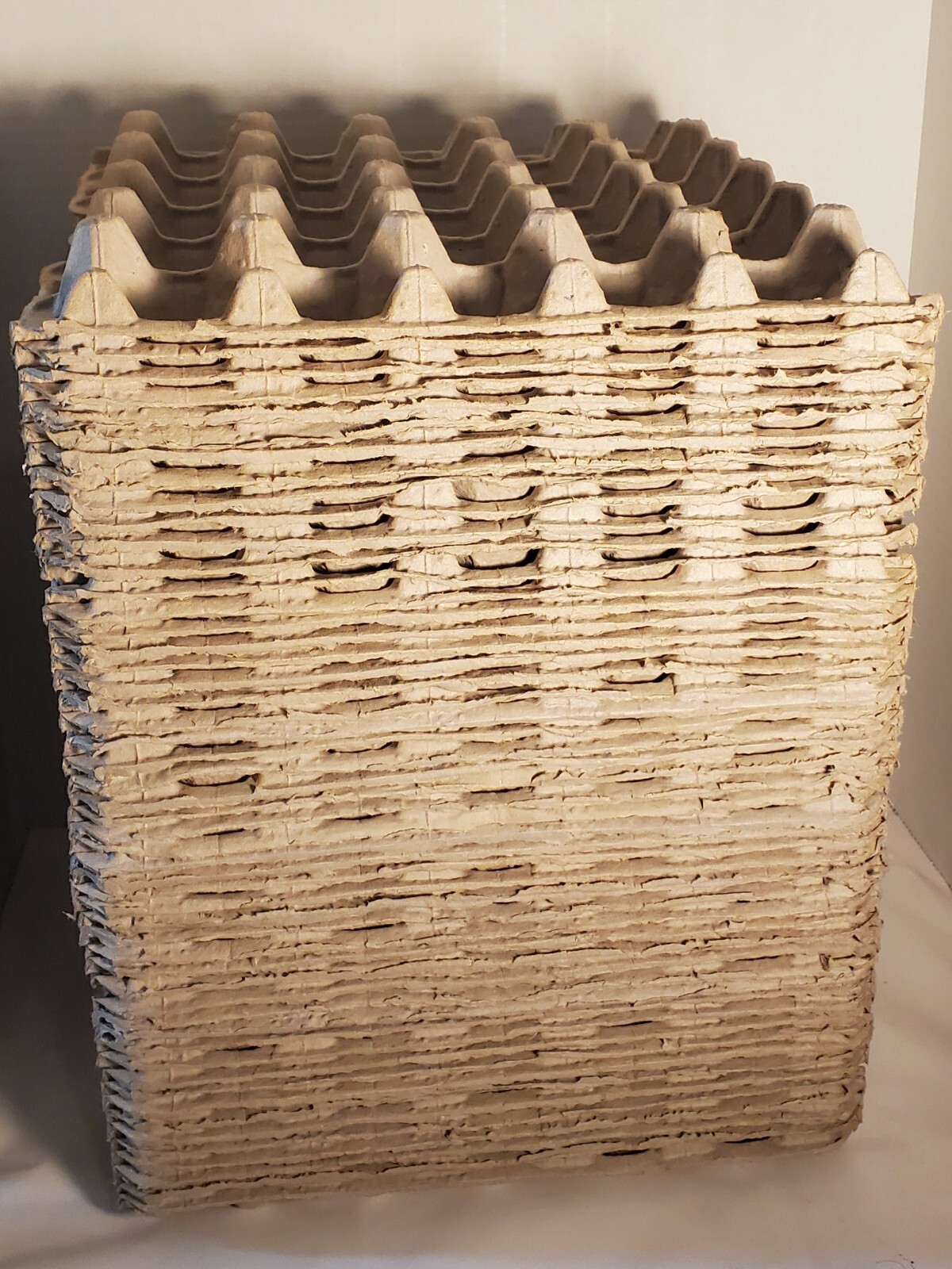 30-Cell Stackable Egg Crates, Pulp Fiber 50pack, Cartones de huevo