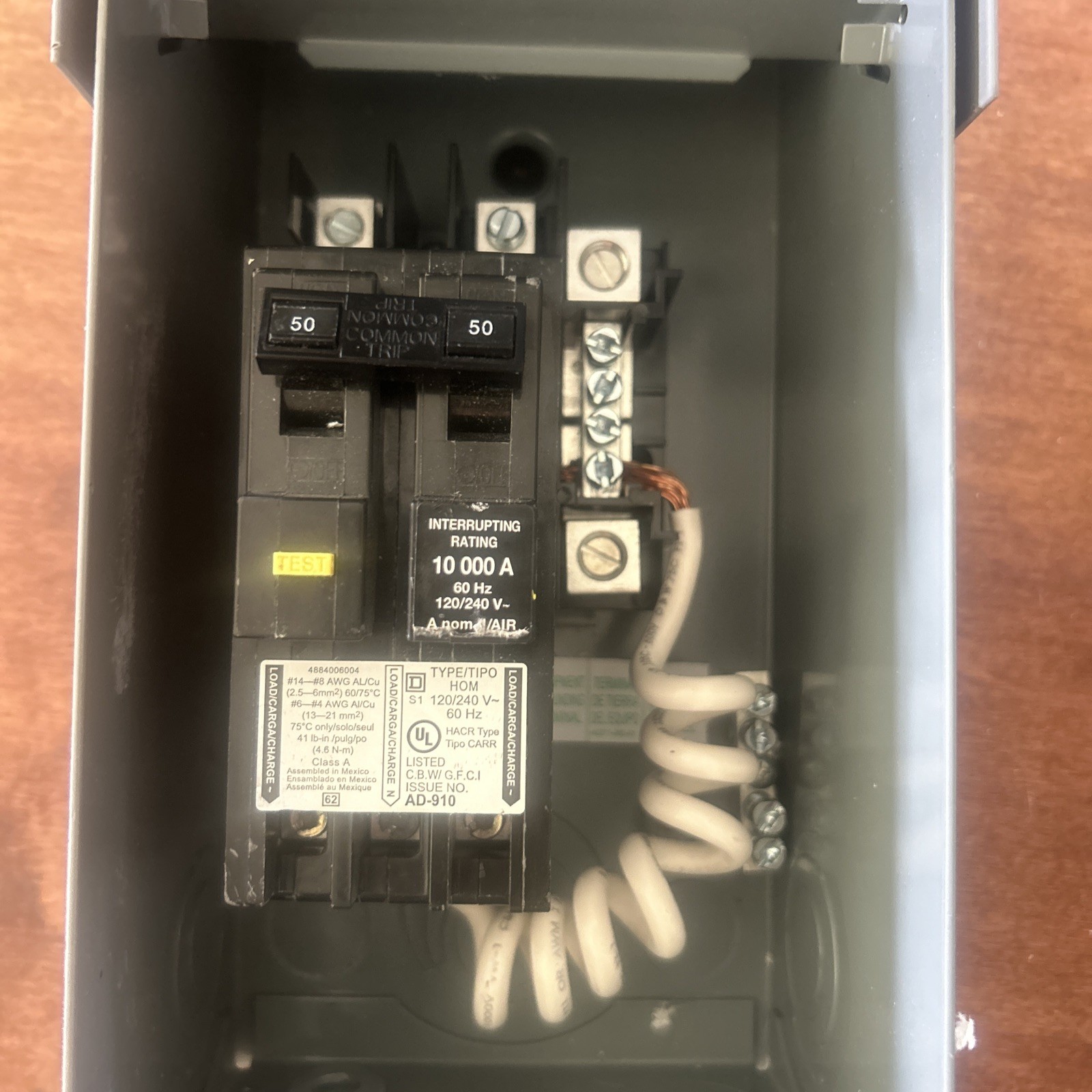 Square D HOME250SPA Homeline 50A Enclosed Main Breaker