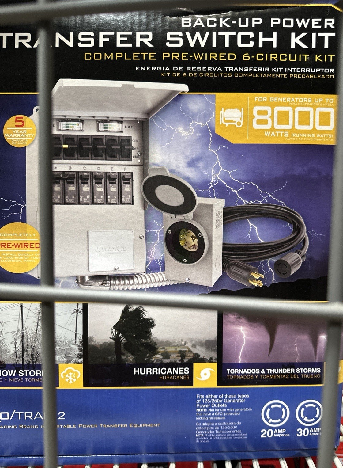 Reliance Controls Backup Power 8000 WATT Transfer Switch Kit 3006HDK – *NEW*