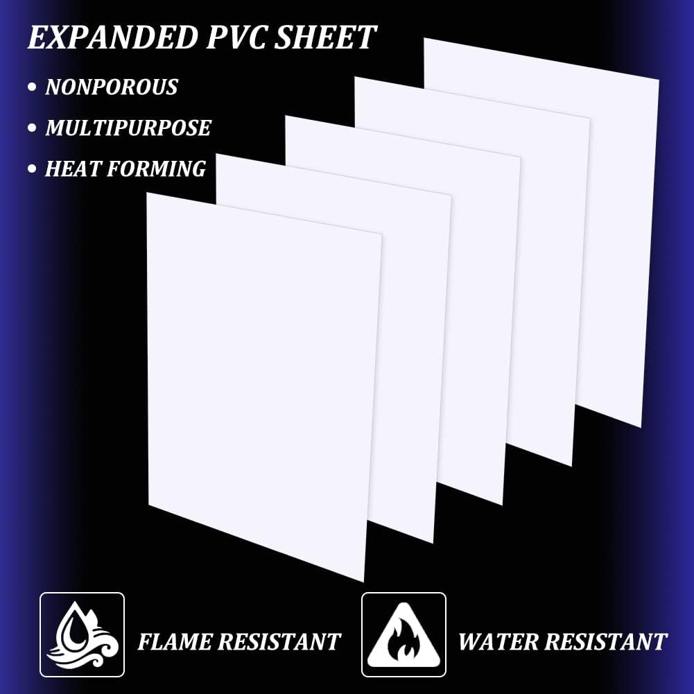 5 Pcs 1mm 11.8×15.7 Inch White PVC Foam Sheet Expanded PVC for Crafts DIY