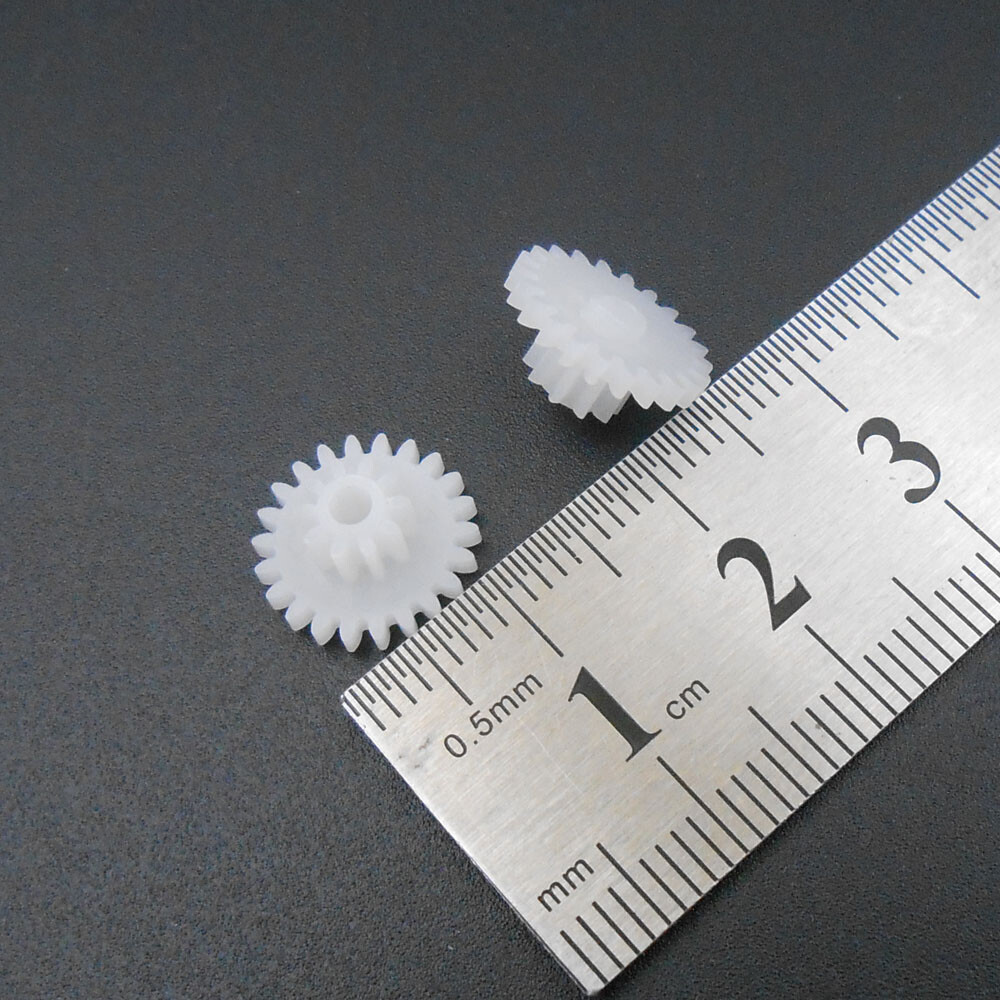 500X 0.5M Double Gear Reduction Bilayer 22 Teeth 10 Teeth Hole 2MM 2.05MM 22102B
