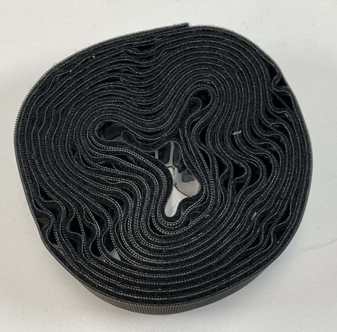 NEW Black Velcro Industrial Sticky Fastner Tape 15′ X 2″ Molded Hook & Loop