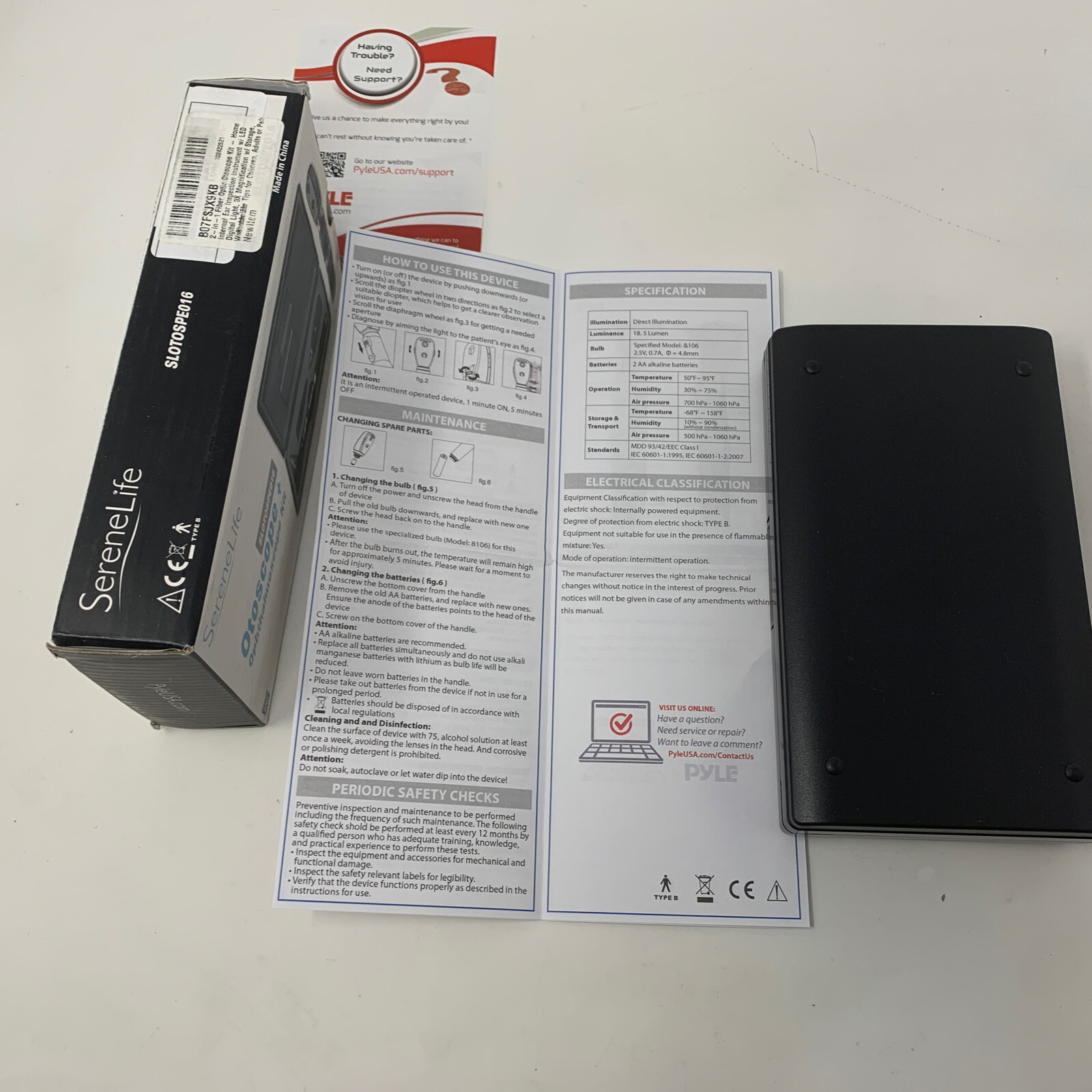 SereneLife Otoscope Plus Ophthalmoscope Kit SLOTOSPE016