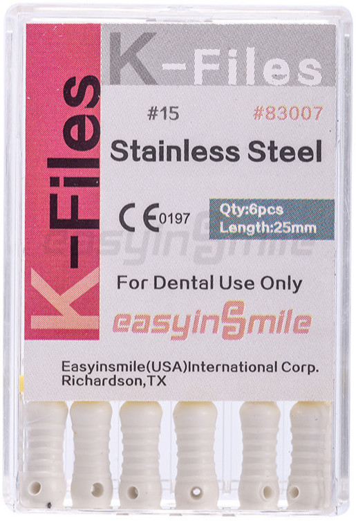 10Pks Dental K Files #15 Endodontic Endo K-Files Stainless Steel Root Canal Hand