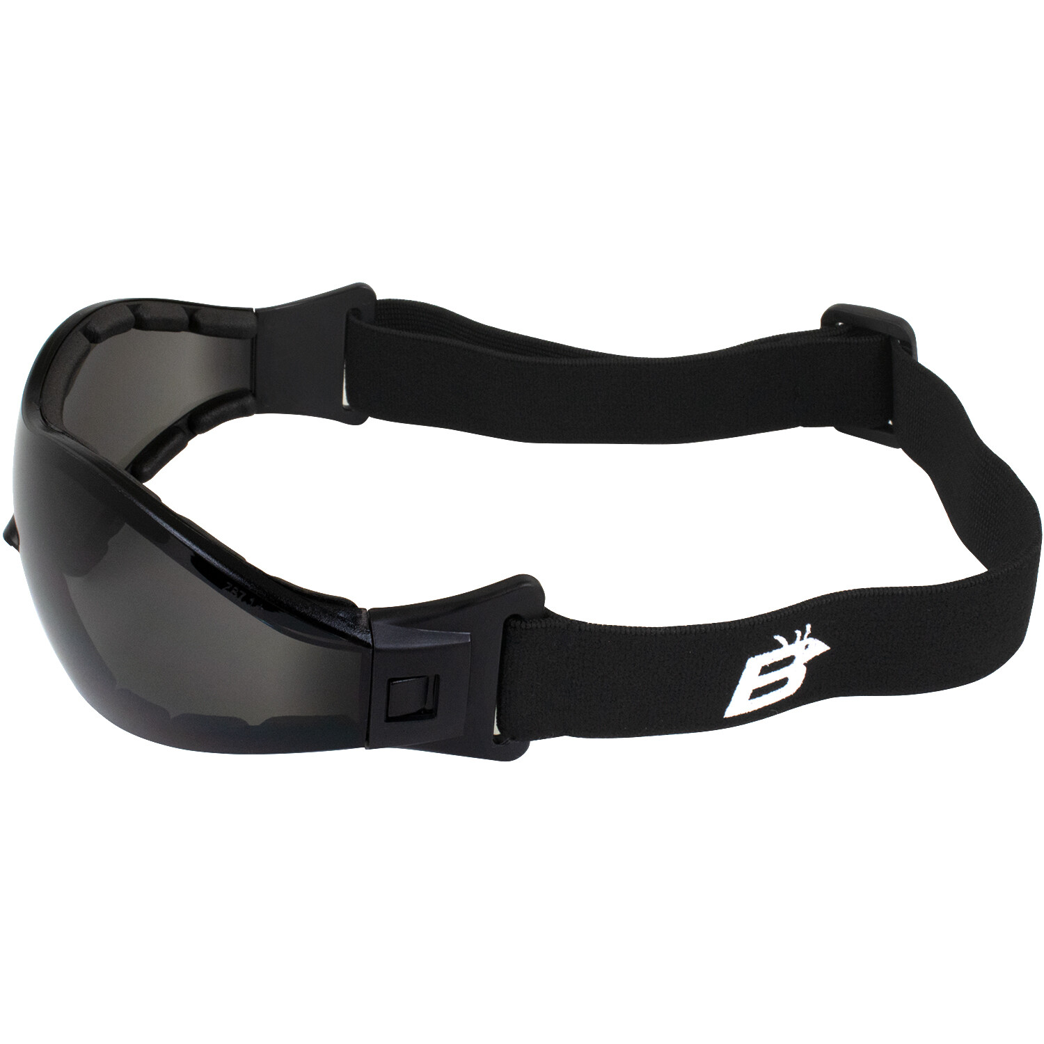 3 Birdz Boogie Black Padded Safety Goggles Clear Smoke + Yellow Anti-Fog Lenses