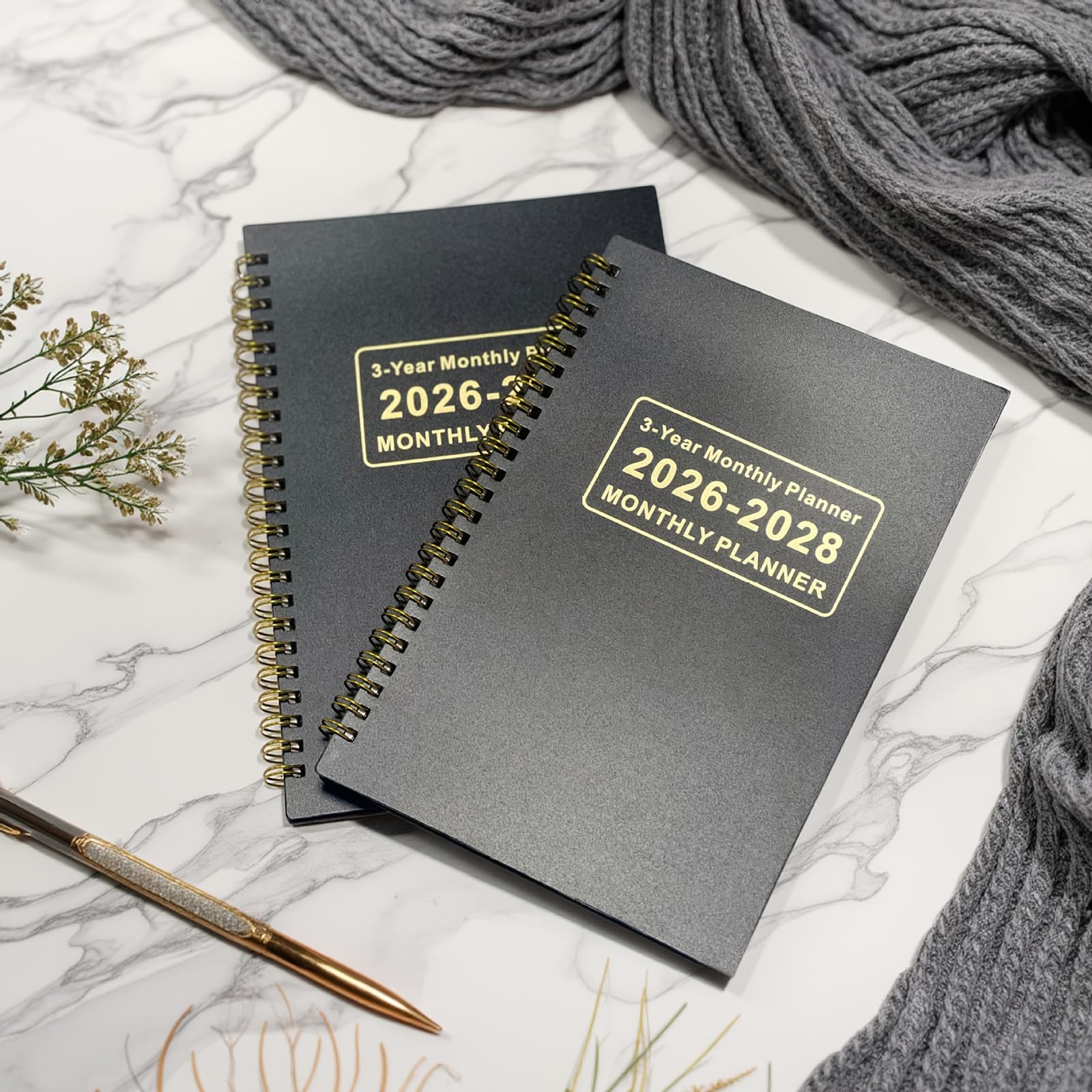 Monthly Planner 2026-2028, 3 Year 5.7» X 8.5», Black(JAN2026-DEC2028)
