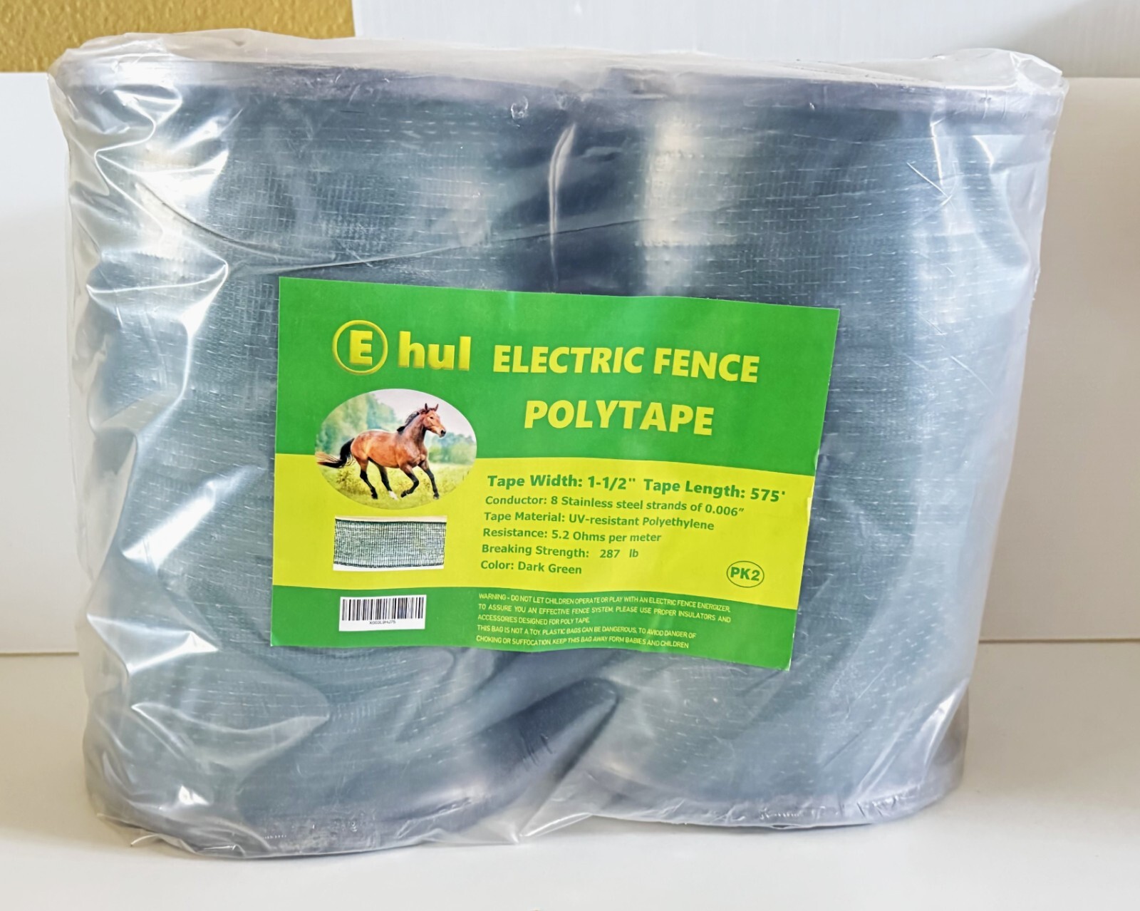 AgriOtter Electric Fence Energizer w/ 2 Spools Electric Fence polytape 1.5″ 575′