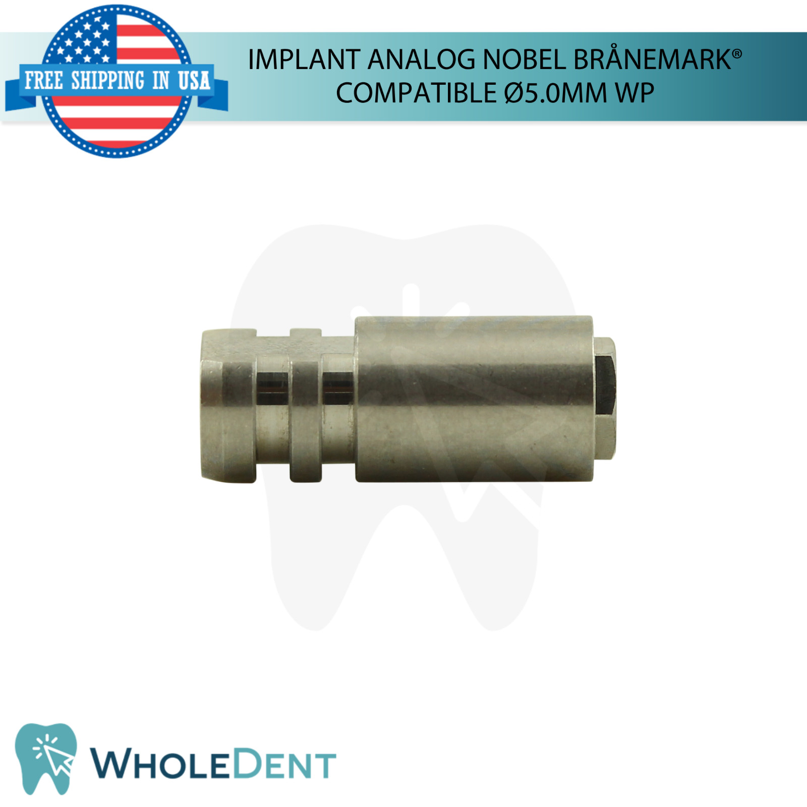 Dental Fixture Analog WP Nobel Brånemark® Compatible Ø5.0mm External Hex