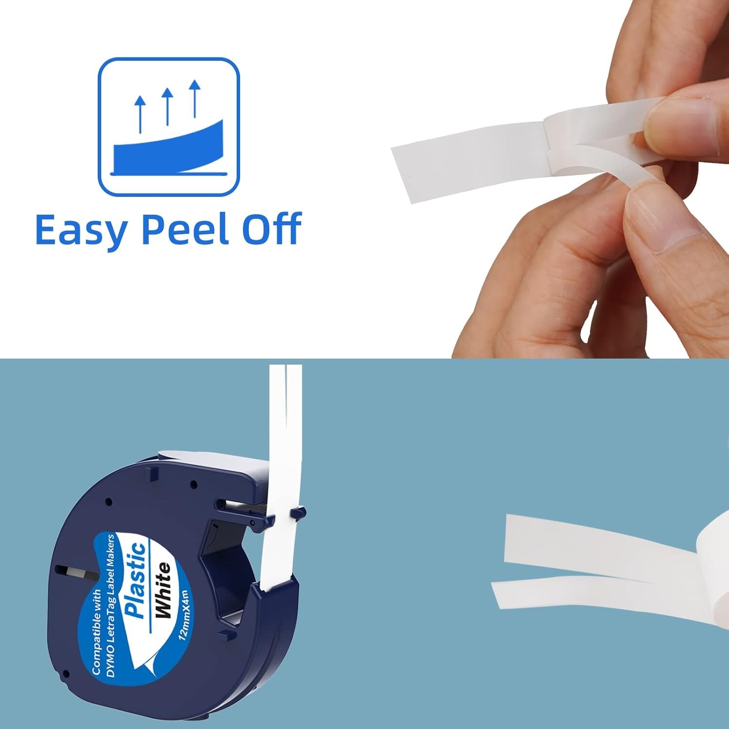 10PK Dymo LetraTag Refills White Plastic 91331 for LetraTag Label Maker LT-100H
