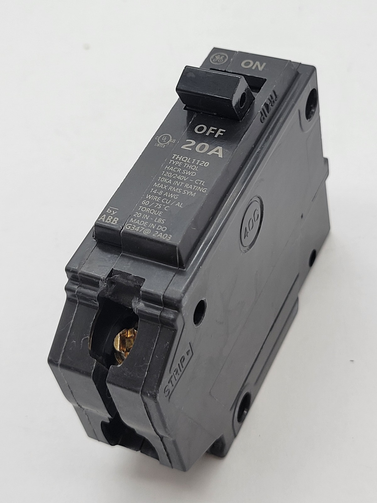 10PC General Electric THQL1120 Plug-In Circuit Breaker 20A 1P 120/240V THQL