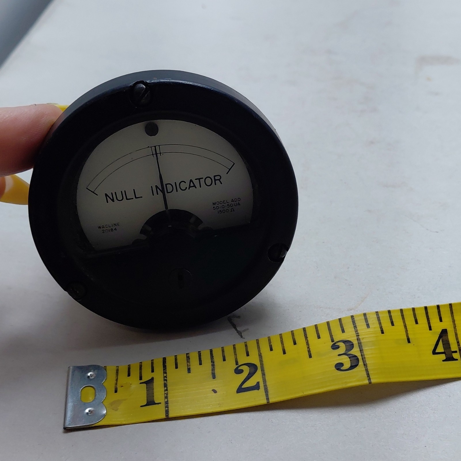Wacline 20148 Model ADD Null Indicator Analog Panel Meter 50-0-50uA 1500Ω