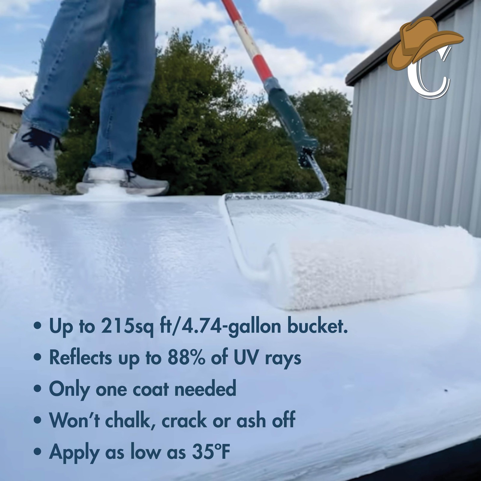 100% Silicone Roof Coating Sealant RV Camper Flat Roof Waterproof Quart