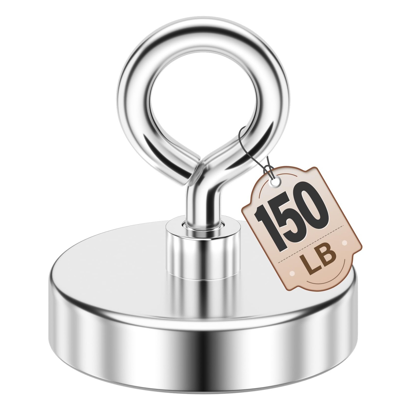 FINDMAG Neodymium Magnets, 150 LBS Strong Magnet 1.42 inches (36mm), Silver