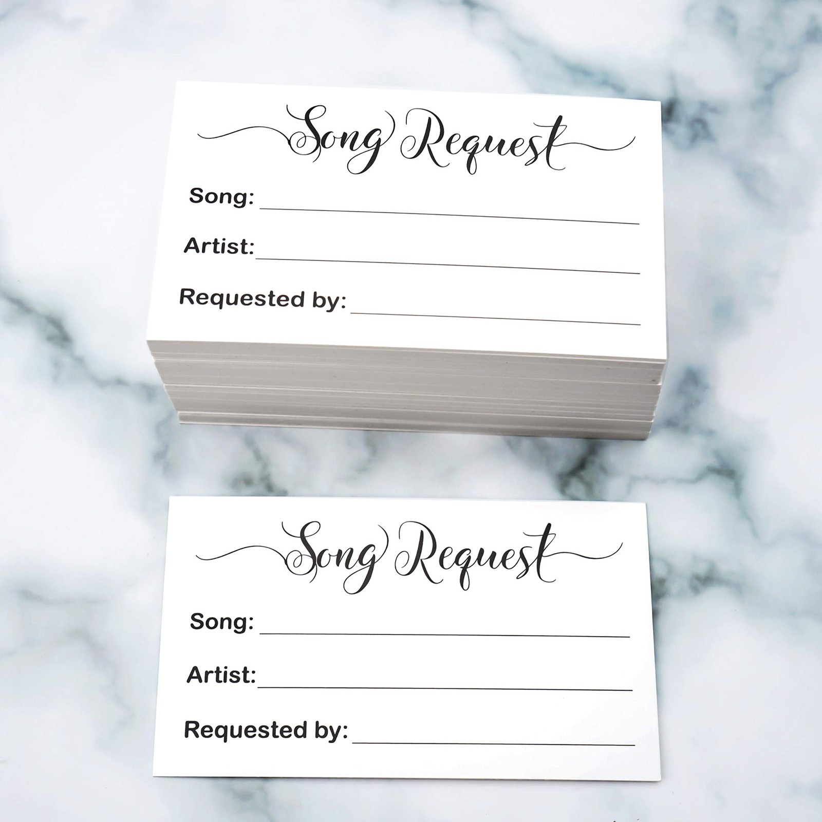 100 Song Request Cards Play Song at Wedding Reception Prom Dance Party Band D…