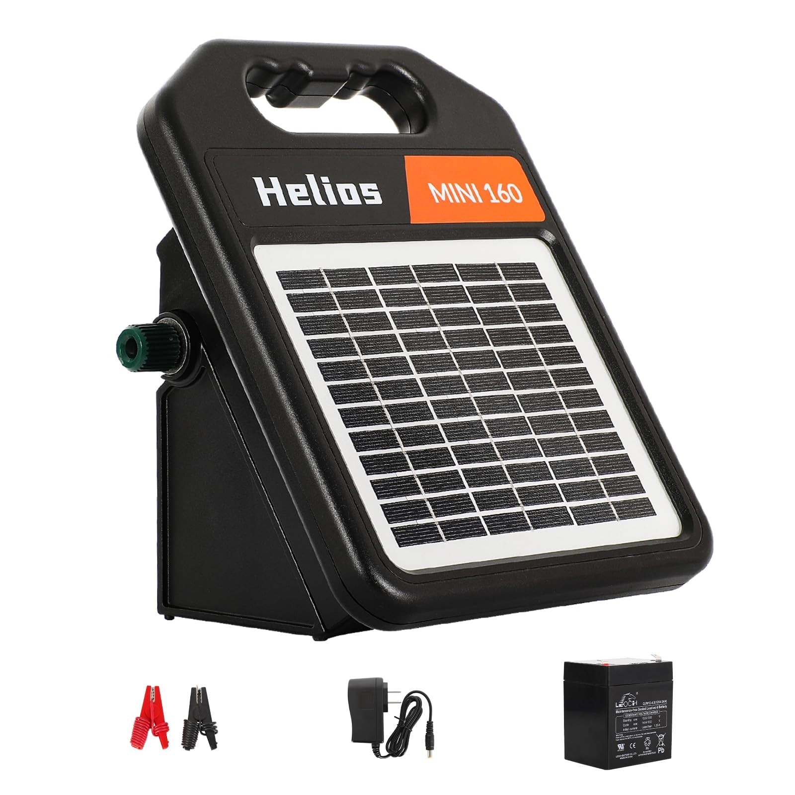 10 Mile Solar Electric Fence Charger – 0.16J Portable Energizer with Day/Night M