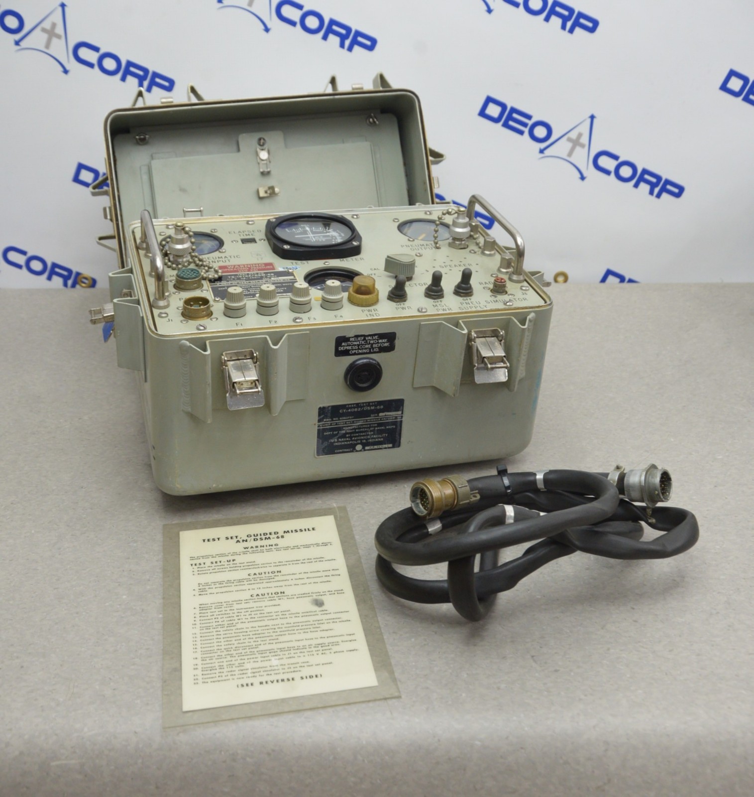 NAVEWEPS Guided Missile Test Set AN/DSM-68 63A3D100 – 1965