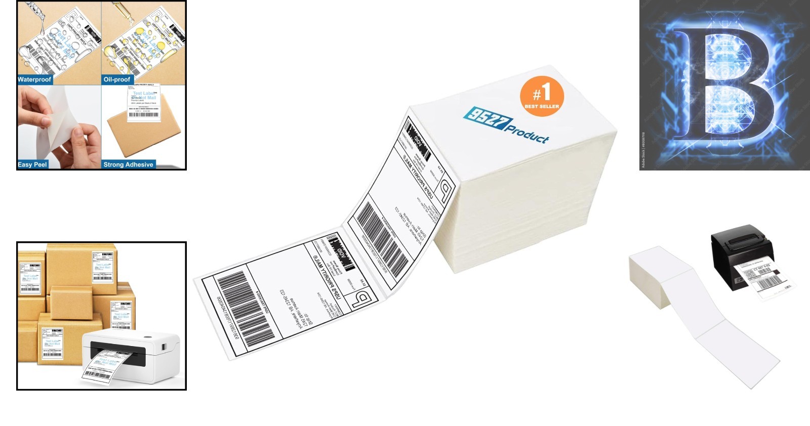 4×6 Direct Thermal Labels – 100 Labels with Strong Adhesive for Secure Shipping