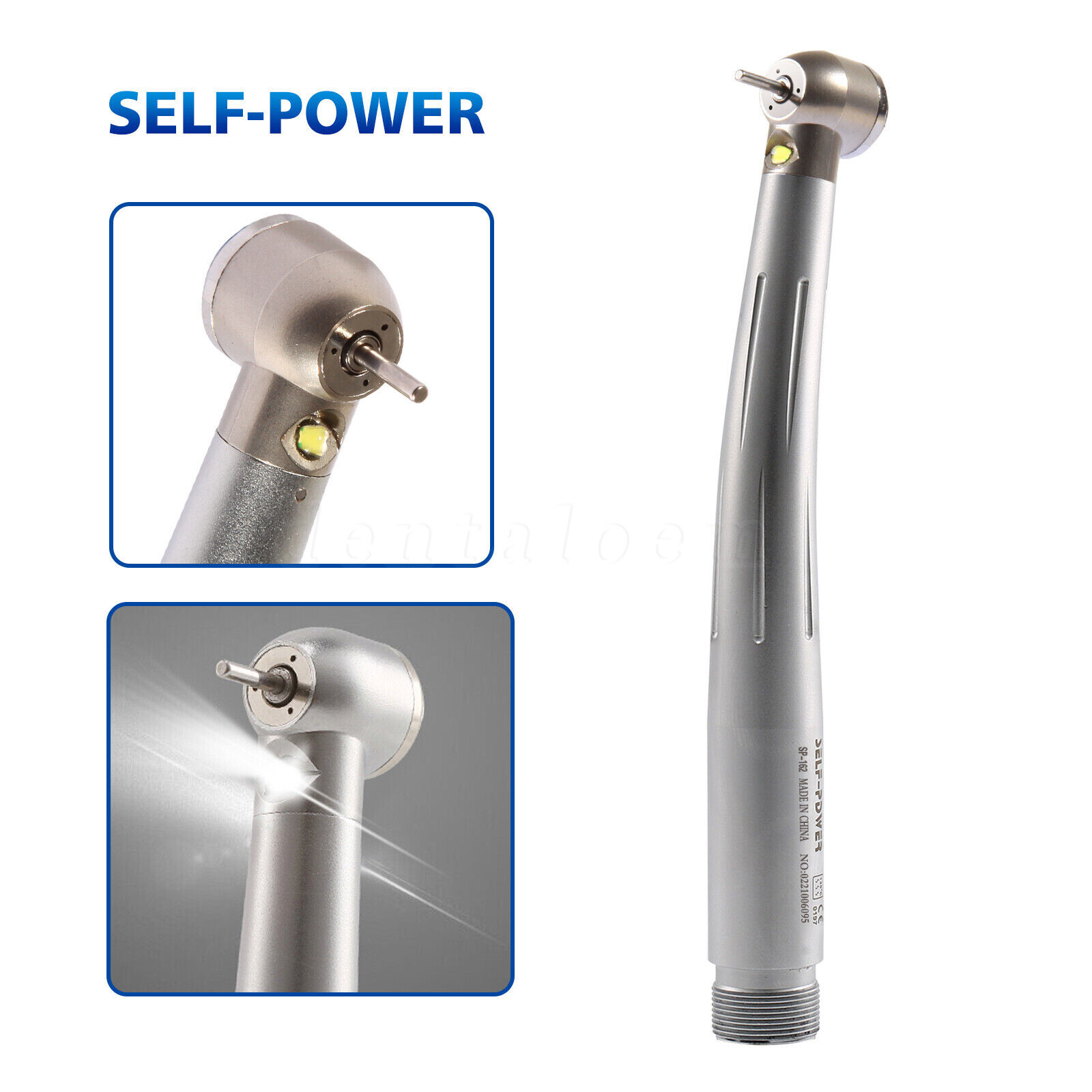 NSK Style Dental Fiber Optic LED High Speed Handpiece Turbine 2-Hole Self Power