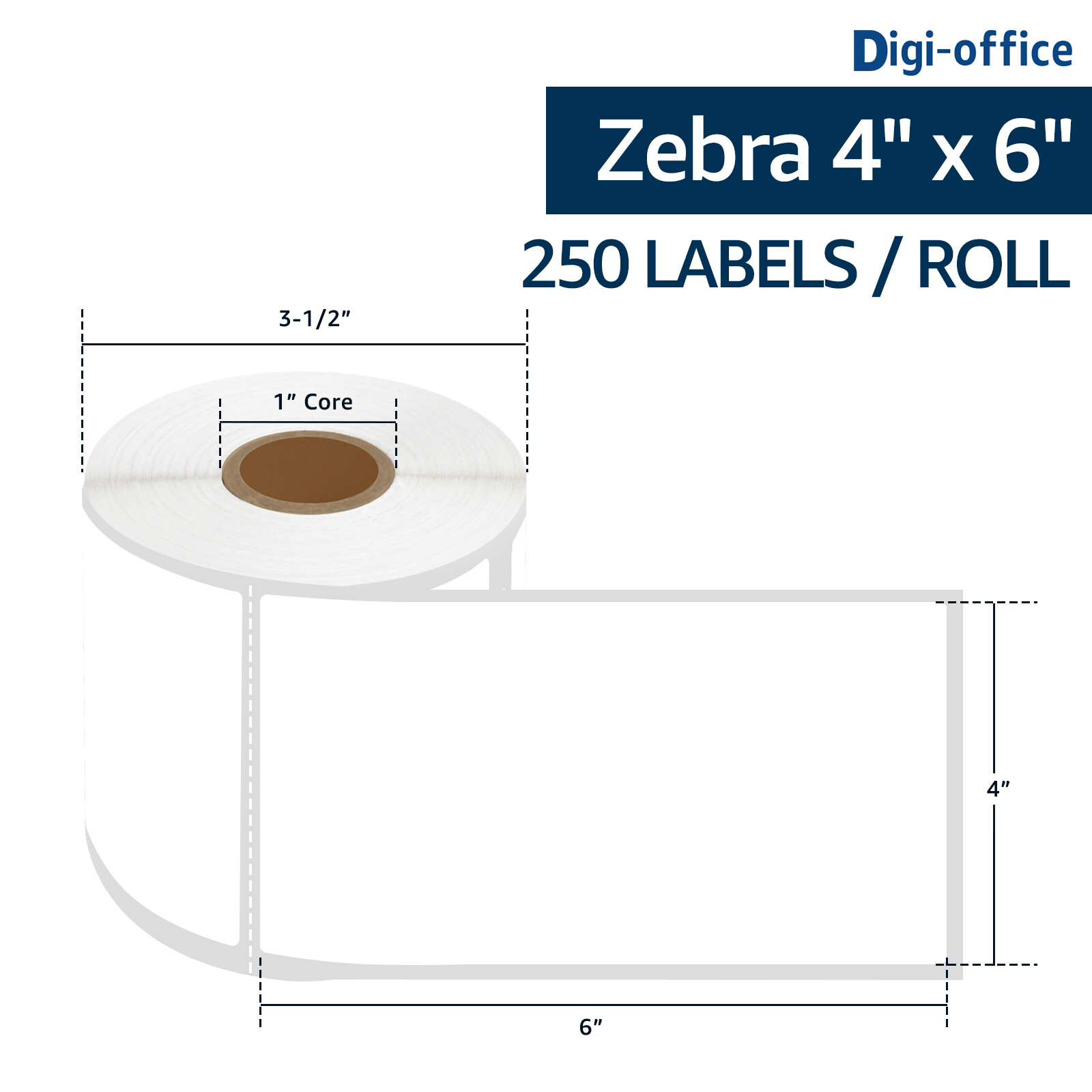 4X6 250/500 Labels Direct Thermal for Zebra LP2844 LP2844-Z GX420T Eltron ZP450