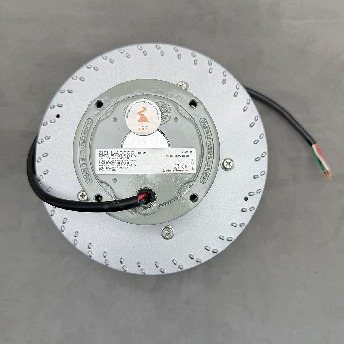 Brand New RE18P-2DK.1E.2R 0.31/0.58KW 50~60Hz for Ziehl-abegg Cooling Fan