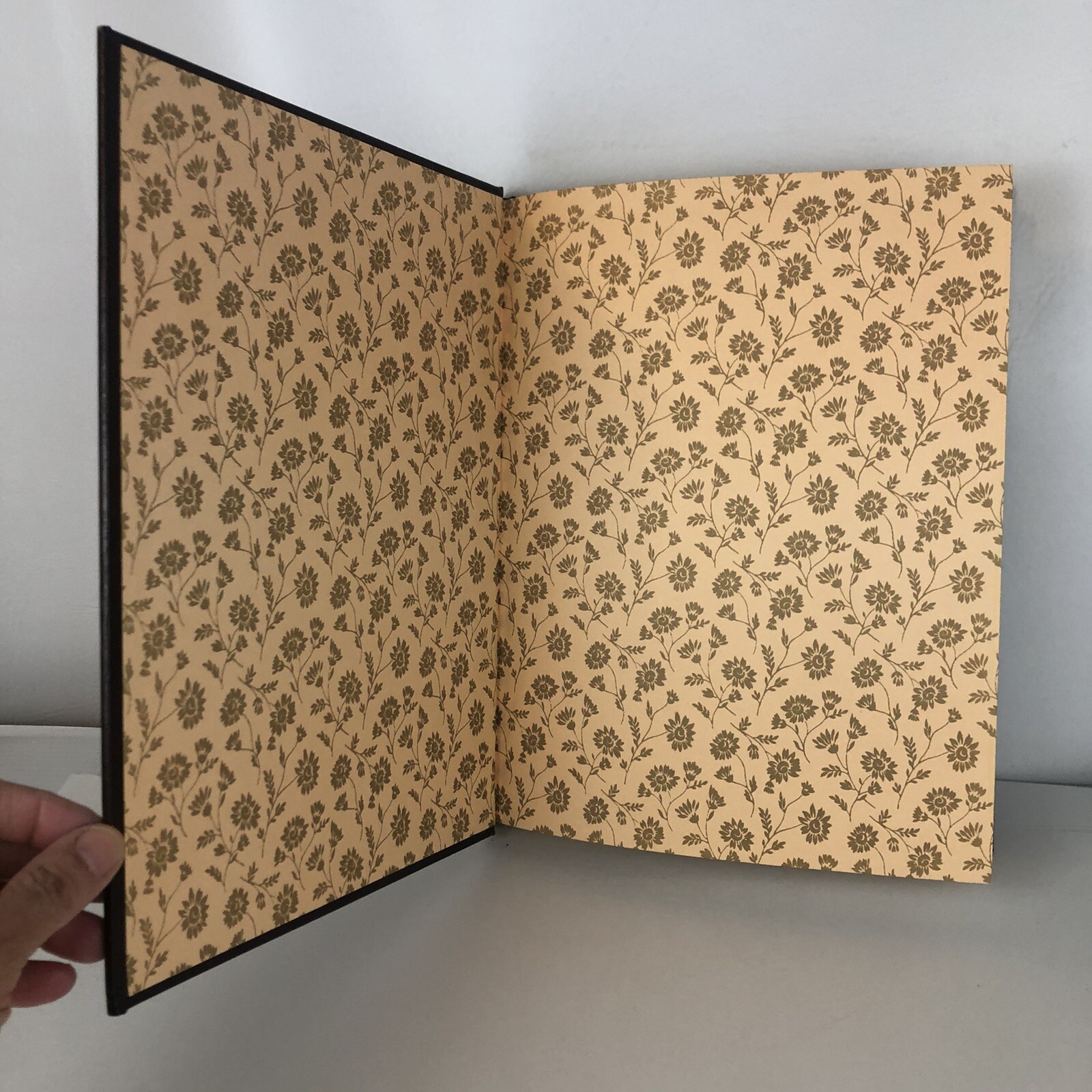 Anything Book Journal Diary Sketch Notebook Brown Gold Vintage Unruled Blank